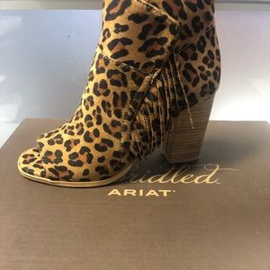 NEW Ariat scarlet leopard suede bootie size 6